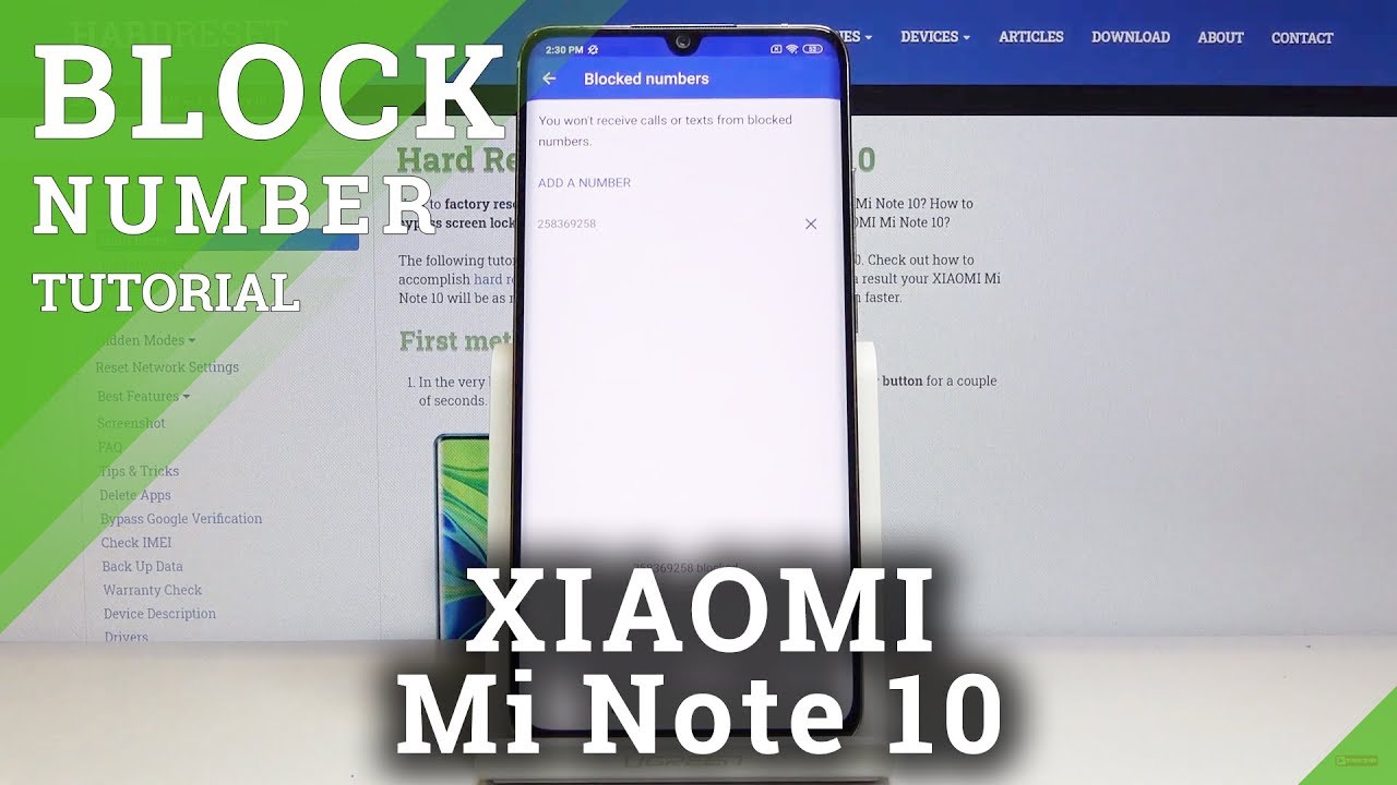 How to Block Number in XIAOMI Mi Note 10 – Blacklist Settings