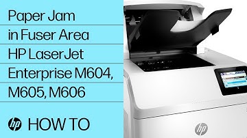 Clear Paper Jam Near the Fuser | HP LaserJet Enterprise M604, M605, M606 Printers | HP