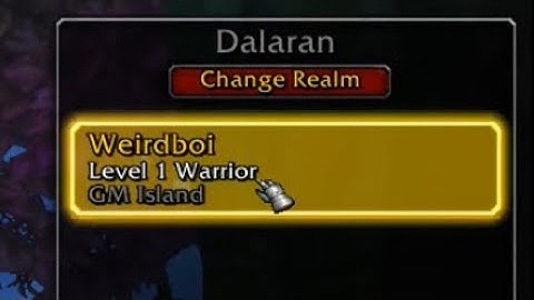 Logging on to my character after GM Island was removed.