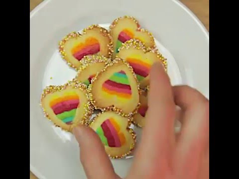 Food Envy - Rainbow Heart Cookies