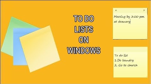 How to open sticky notes and to-do lists on windows 7/8/10 #pc #windows