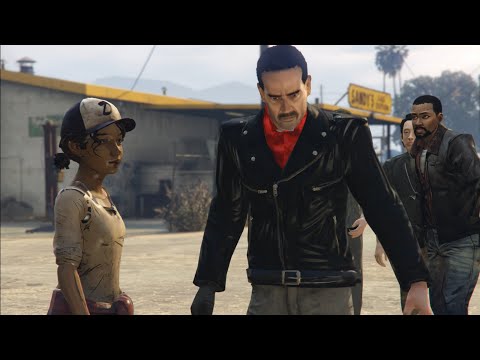 GTA 5 - संशोधित कटसीन - चलने वाले मृत पात्रों के साथ