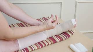 Low-Stretch Compression Bandaging To Lower Legfoottoes