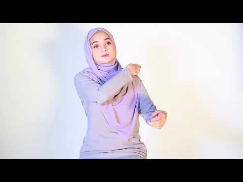 Tutorial Shawl : Tudung Wide Shawl Lilac Miss Ammara by Bella Ammara Hijab