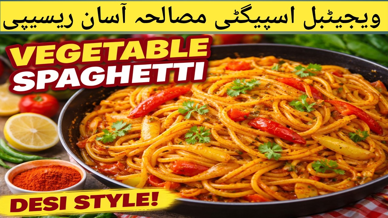 Easy Vegetable Spaghetti Recipe | Quick & Healthy Veg Pasta Dinner | Cook With Farhat
