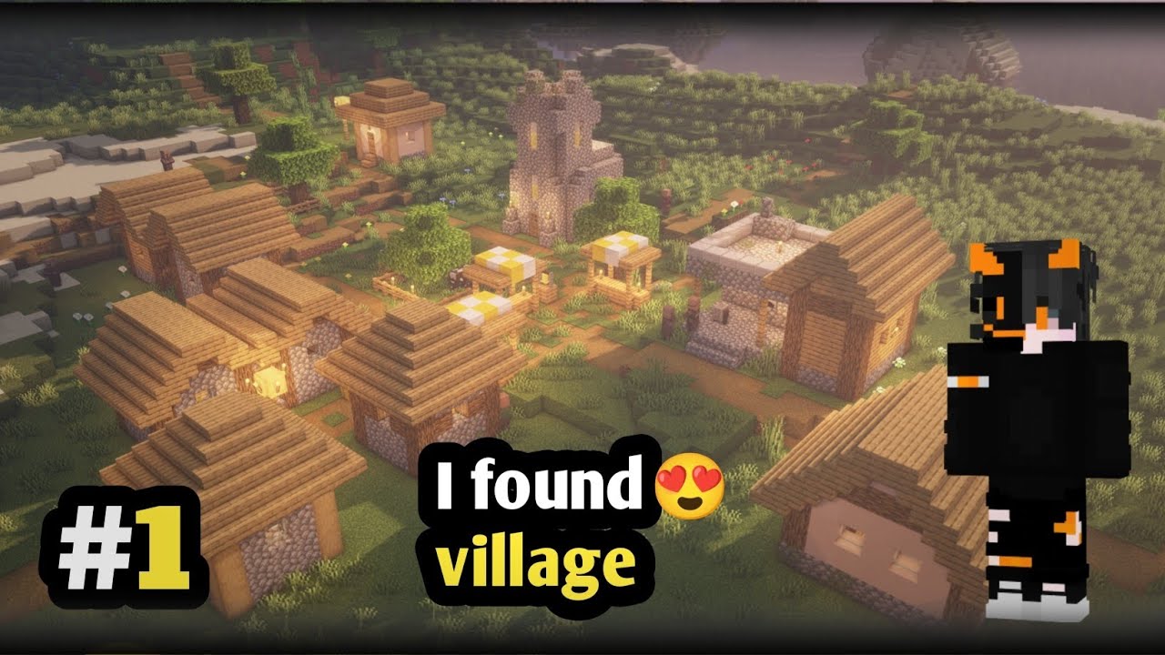 I found village in Minecraft first day 😱 1.21+ (Hindi) - YouTube