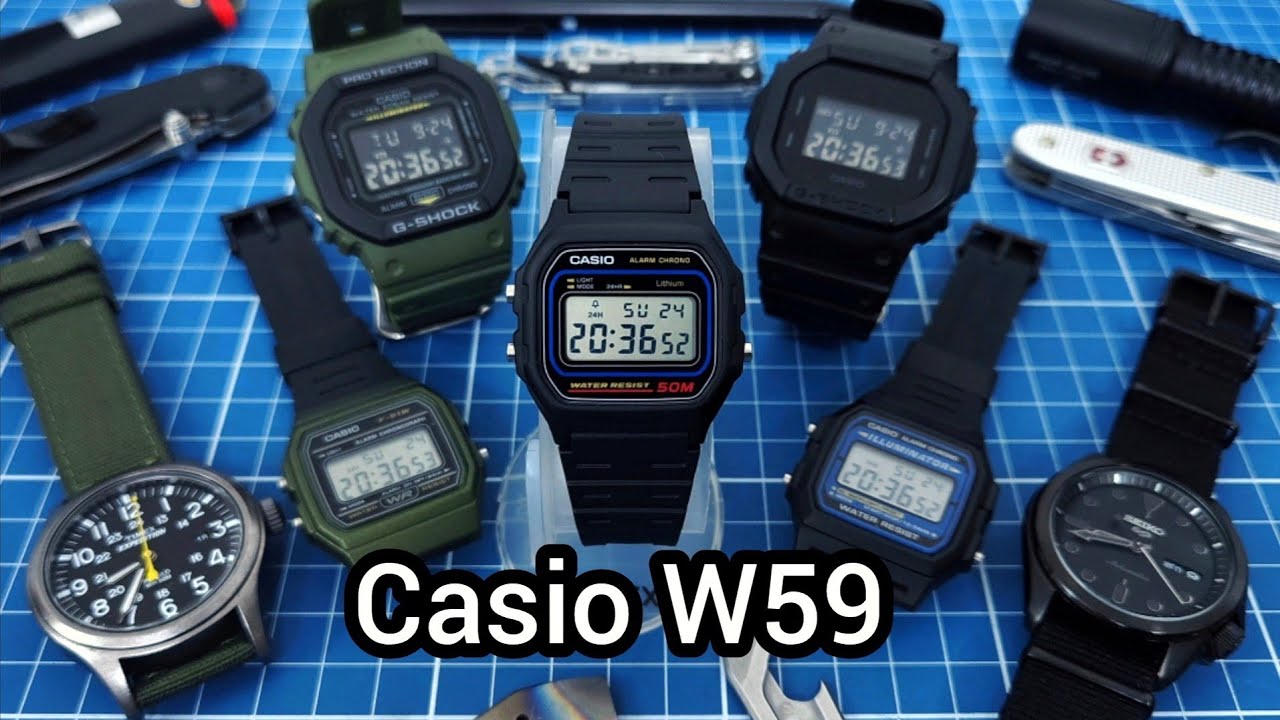 O Casio W59 é um Relógio leve, bom e barato! (comparando com o F91w e f105w) 