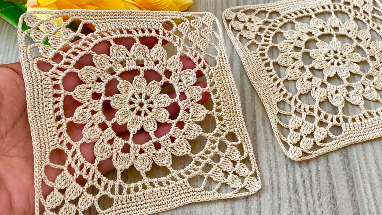 Unique Beauty❗️Eye-Catching Crochet Square Motif Pattern Tutorial