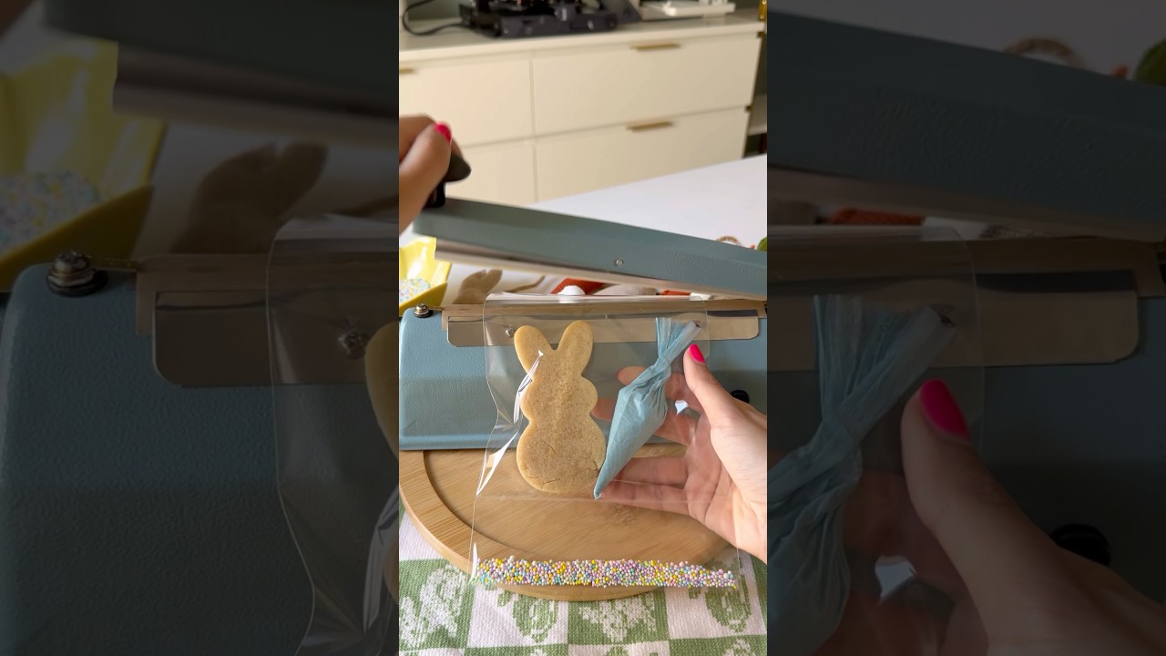 Easter cookie kit 🐰 #asmr #asmrsounds #cookiedecorating #baking #shorts