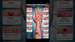 🔍 Common Types of Skin Lesions Explained | Dermatology Basics | Nursing & Medical Education #medico