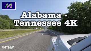 Driving in Alabama &amp; Tennessee - Time Warp - Scenic Drive - 4K