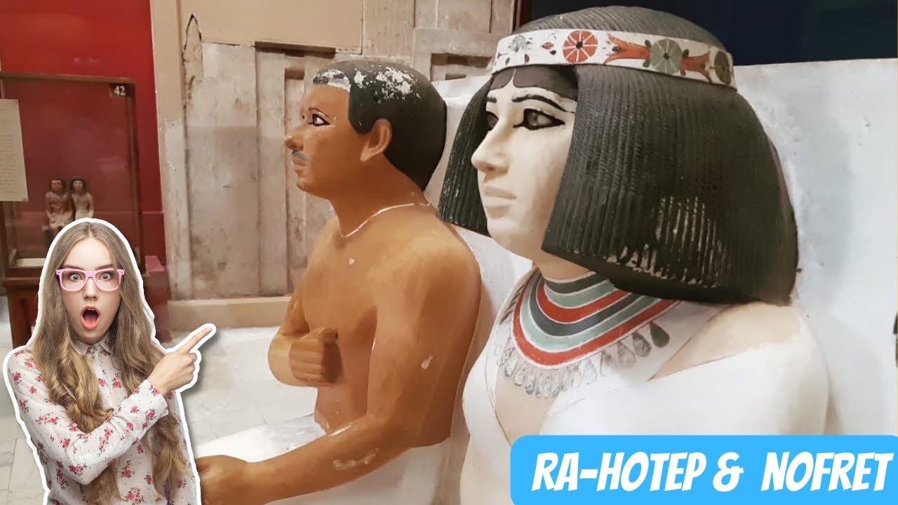 Rahotep & Nofret statue | Egyptian Museum | Museo Egizio del Cairo