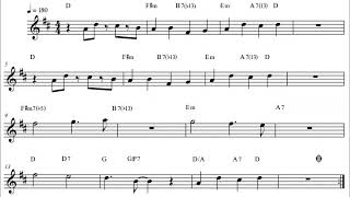 St THOMAS Sonny Rollins Latin Jazz Backing track for Bb instruments TRUMPET SAX CLARINET