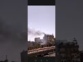 لحظه انفجار حريق طهطا شارع المحطه