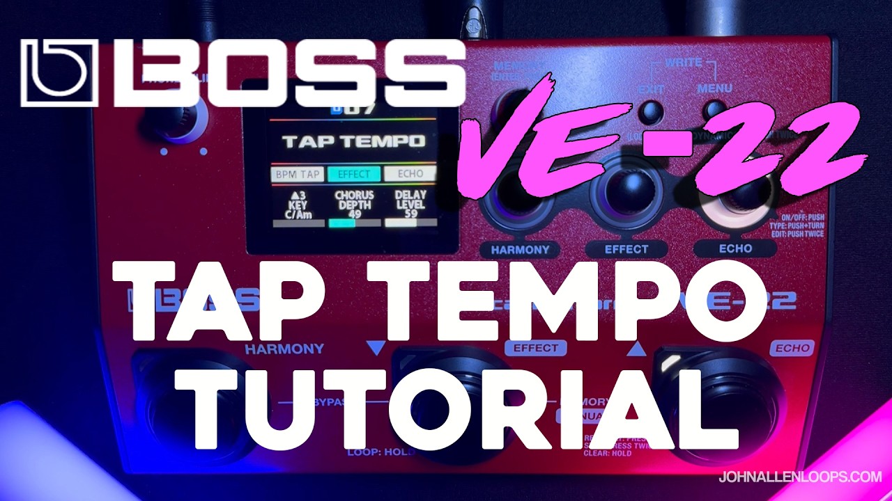 BOSS VE-22: How Make A Tap Tempo WITHOUT A FOOTSWITCH