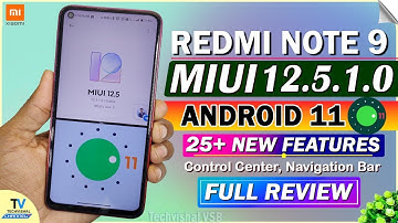 REDMI NOTE 9 MIUI 12.5.1.0 India Android 11 Update | 25+ Features | Redmi Note 9 MIUI 12.5 Update