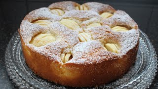 Gâteau aux pommes moelleux et ultra rapideكيكة التفاح الراقية  ببيضتين فقطApfelkuchen super saftiger