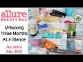 Allure Beauty Box - 3 Months at a Glance! Unboxing Jan, Feb, &amp; Mar 2023