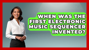 When Was The First Electronic Music Sequencer Invented? - Firsts of the World