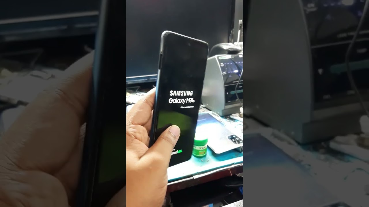 Samsung galaxy M31s hang logo hanging second skin not open today working