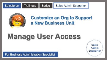 [SAS] Customize an Org to Support a New Business Unit-Manage User Access [Salesforce][Trailhead]