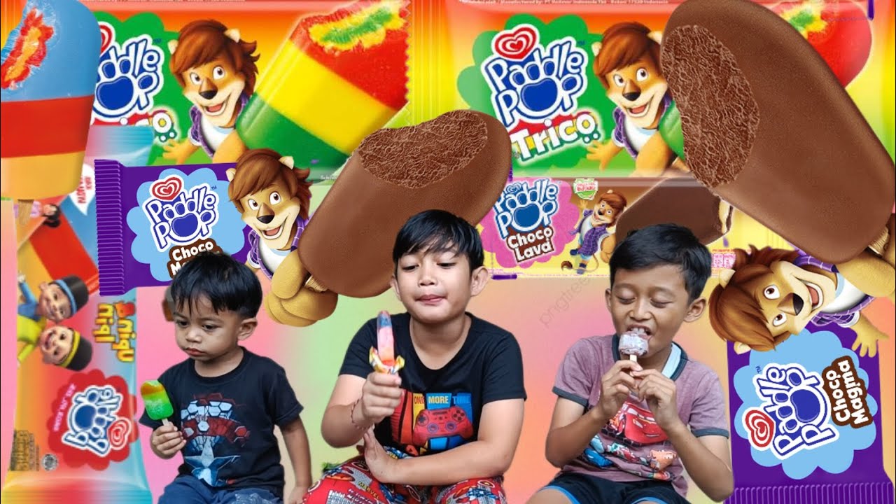 Makan Es Krim Paddle Pop Dan Es Krim Karakter Upin Ipin