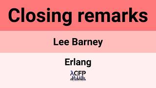 [Erlang'26] Closing remarks