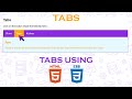 Learn how to create tabs with CSS and JavaScript.