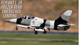 Flyfans L-39 Frozen Gear Emergency Landing! #spektrumrc #aviation #rcjets #bananahobby #spektrumrc