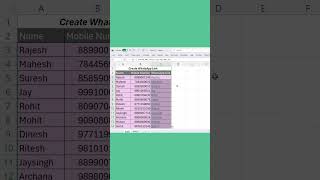 Create WhatsApp Contact Link | Excel Tutorial | #excel #dataextractor #exceltips #exceltricks