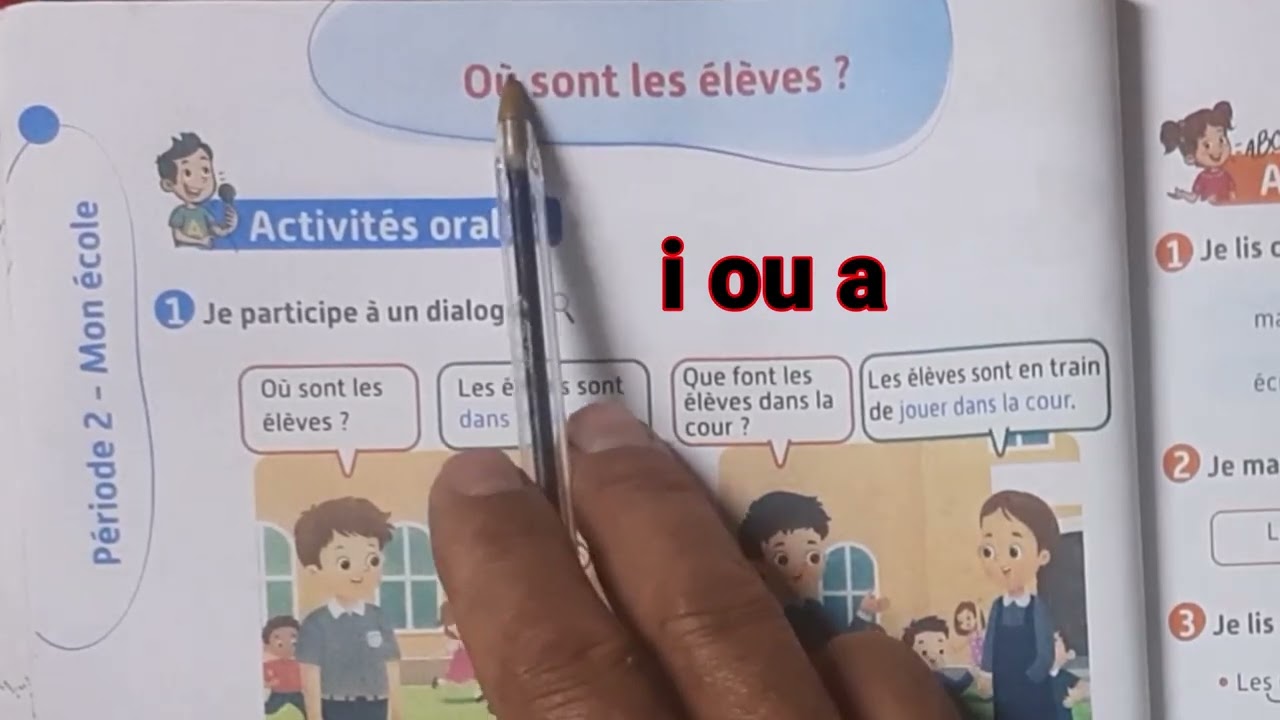 Français 3ème année primaire, où sont les élèves