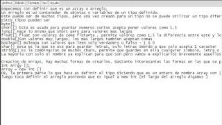 Tutorial de Arreglos hecho por Jose Delgado