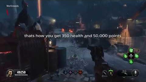Call of duty Black ops  4 zombies  how to get 350 health and 50,000 points