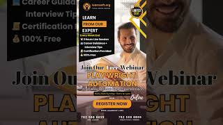 🚀 FREE Playwright Webinar📅 Feb 15 | 11 AM | Online🎓 Learn Automation + Get Certificate👉 Register Now