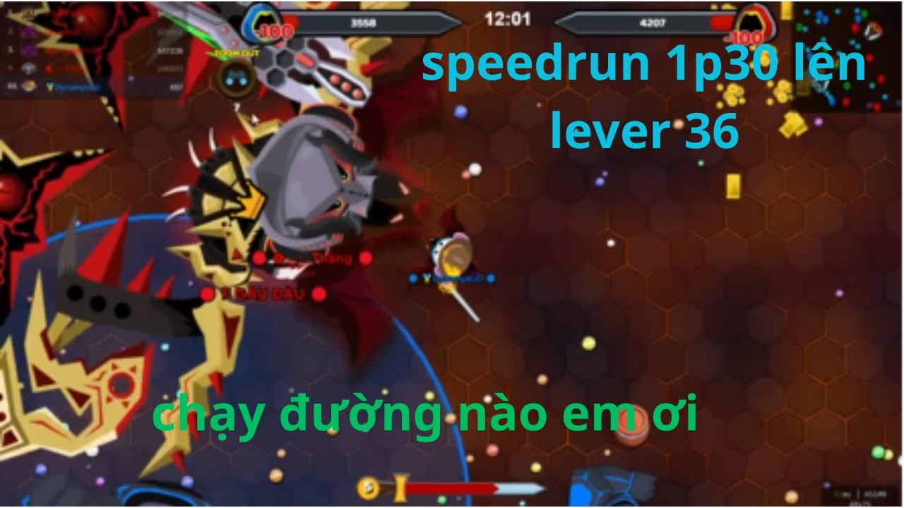 speedrun 1p25 lên level 36, kill mega 40 