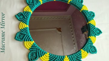 Macrame Mirror Hanger Full Tutorial || How To Make Macrame Mirror Holder 💚💛