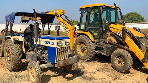 New JCB Loading Red Mud In Swaraj and Newholland Tractors | Jcb and Tractor Cartoon | Jcb Video