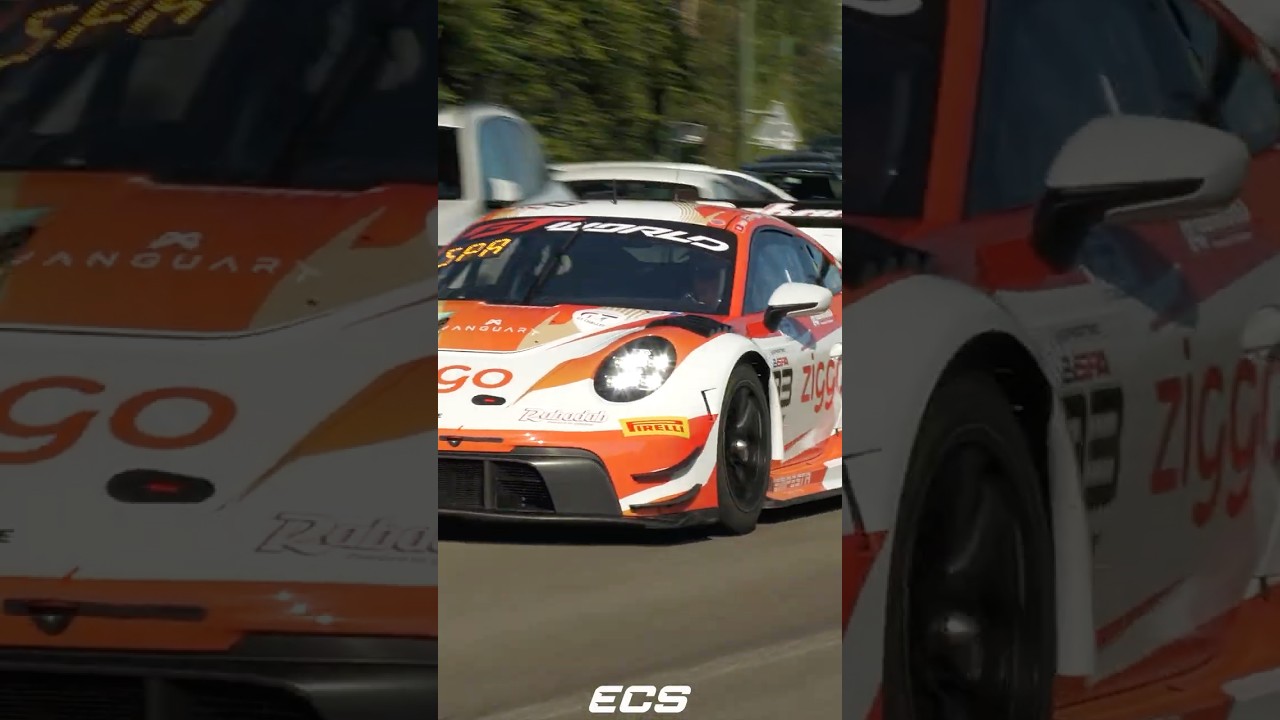 Not often you see race cars on the streets 🏎️ #porsche #gt3 #spafrancorchamps #24hspa #racecar