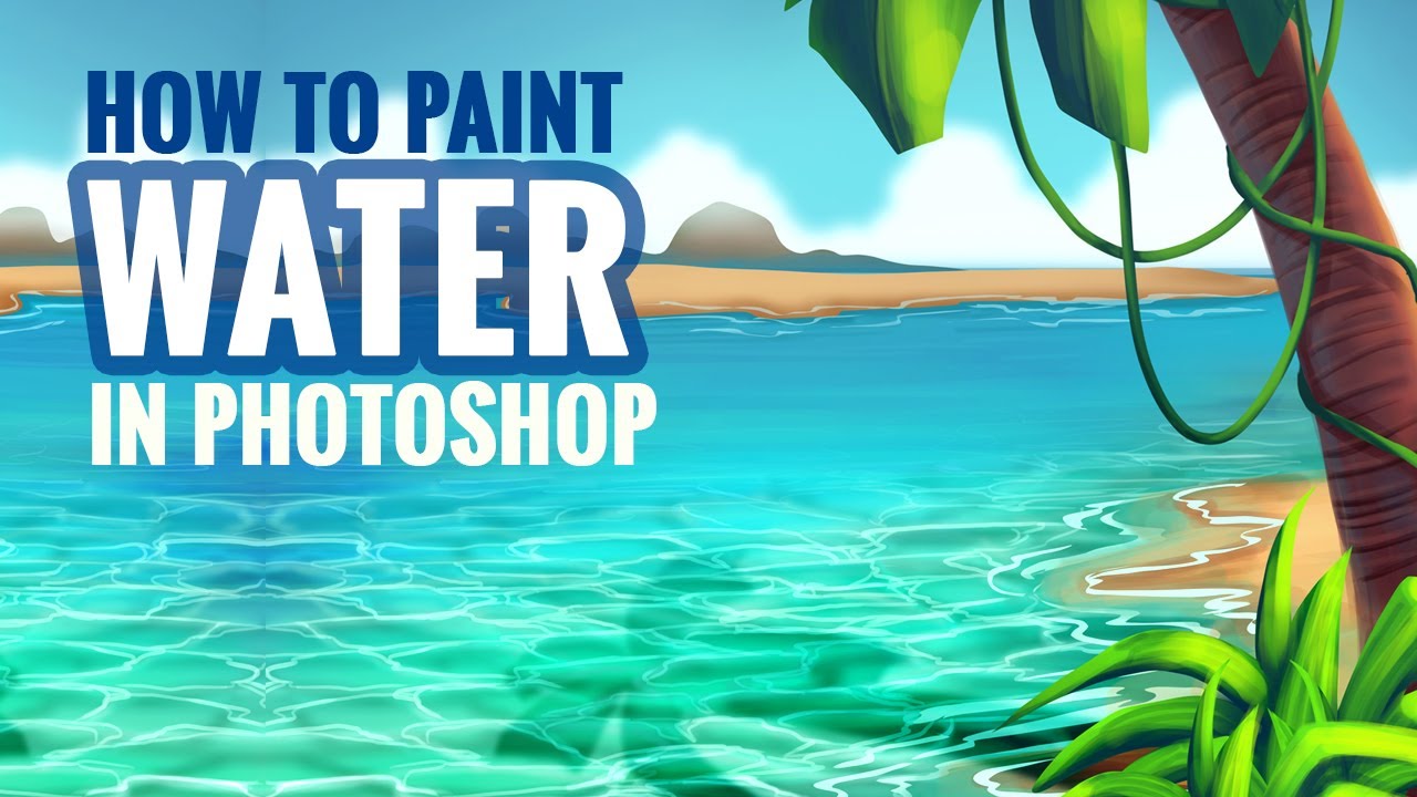 How to paint water in Landscape painting water texture