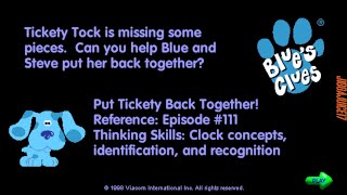 Blues Clues - Put Tickety Back Together Shockwave Game No Commentary