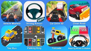 Vehicle Masters, Driving School, Car Drive 3D, Clean Road, Taxi Run, Parking King, Fancade screenshot 2