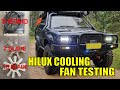 HILUX COOLING FAN TEST - Which works best? 10 Blade, 7 Blade OR Electric?