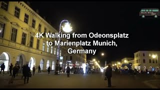 4K Walking from Odeonsplatz to Marienplatz Munich, Germany #X
