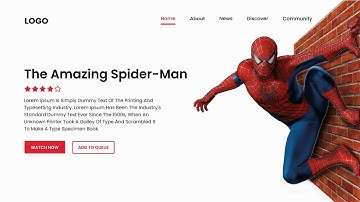 Responsive Landing Page Using HTML CSS and jQuery | Responsive Web Design | Spider-Man Landing Page
