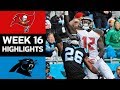 Buccaneers vs. Panthers | NFL Week 16 Game Highlights