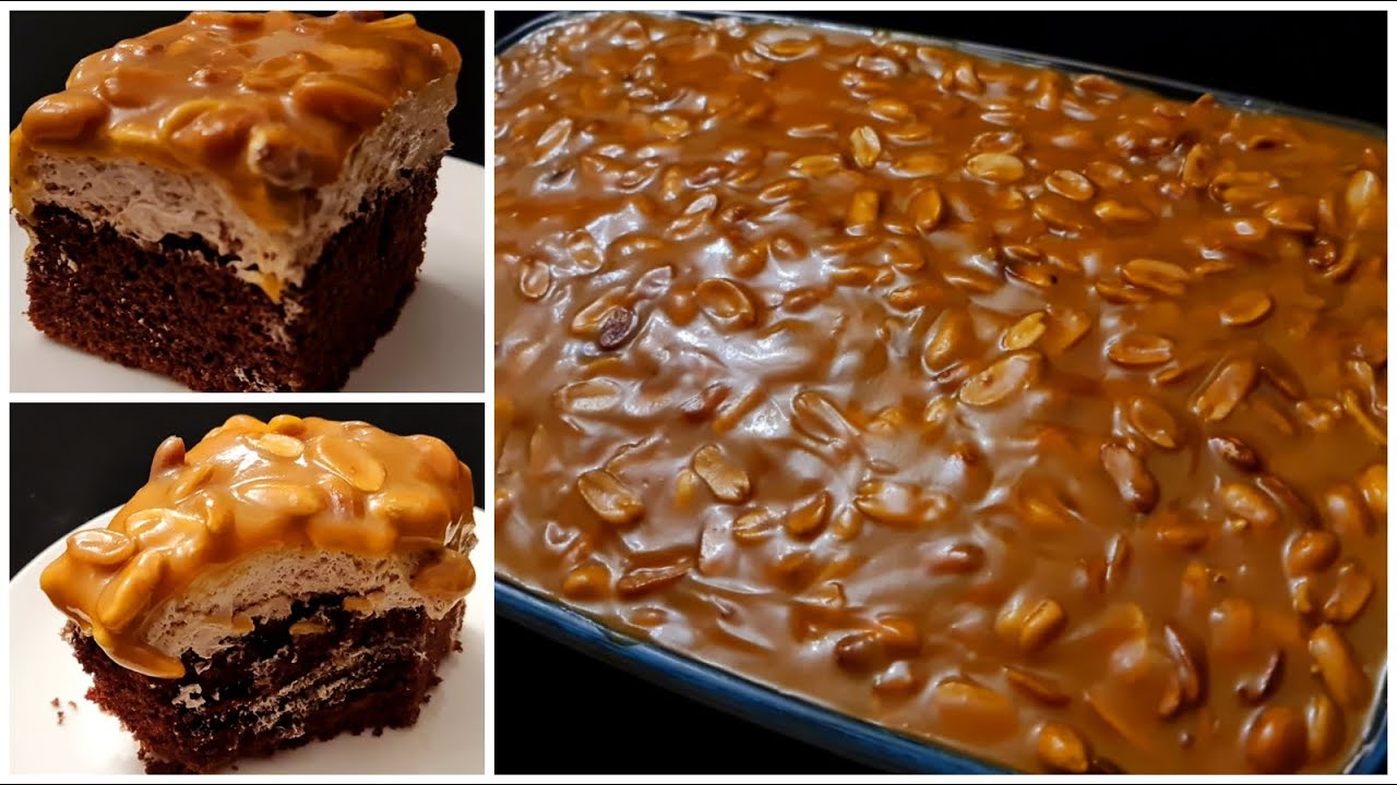 ‪كيكة السنيكرز تذوب في فمك بسيطة ولذيذه جدا مع صوص الكراميل الاقتصادي