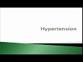 Hypertension pharmacology - overview | causes | pathophysiology | treatment