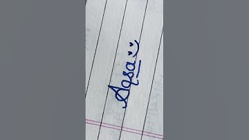 Aqsa💓 name calligraphy|Cursive writing|Improve handwriting|#shorts #ytshorts #calligraphy #writing