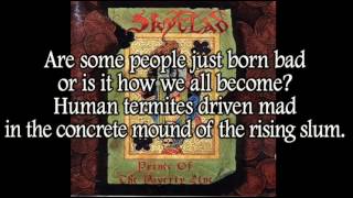 Skyclad - Land Of The Rising Slum (on screen lyrics)