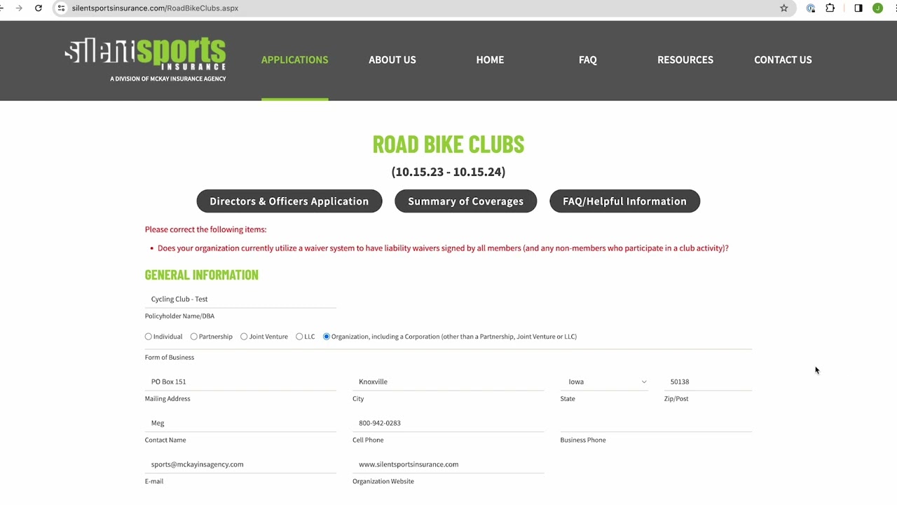 A Step-by-Step Guide to Silent Sports Insurance Application